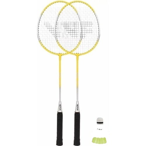 Set de badminton V.Hobby, 2 rachete cu 2 fluturași în husă