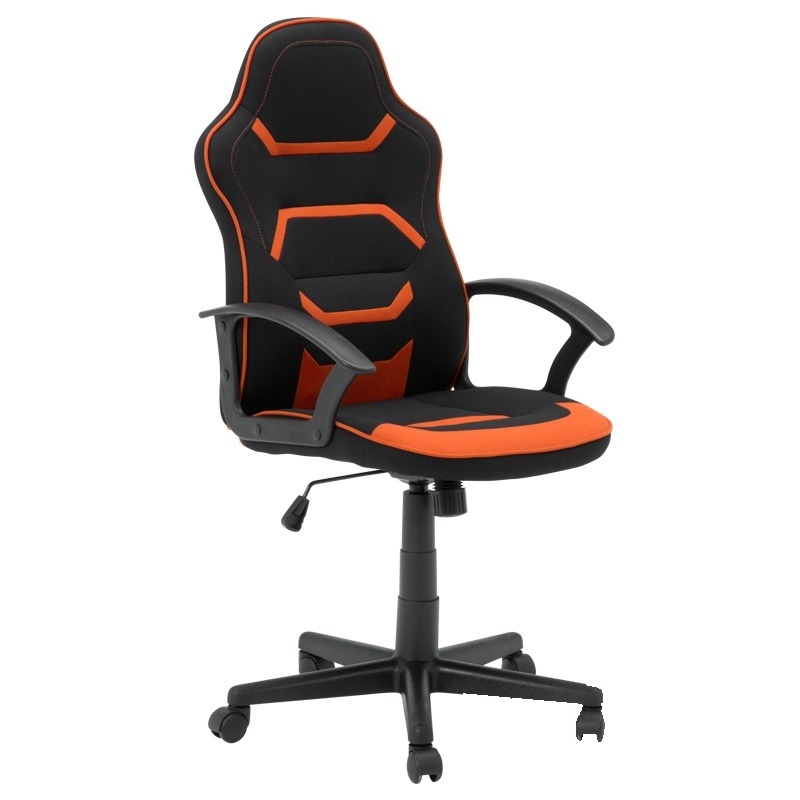 Scaun gaming Carmen 6309 - negru - portocaliu