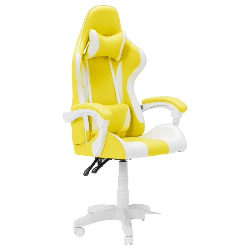 Scaun gaming Carmen 6311 - alb - galben