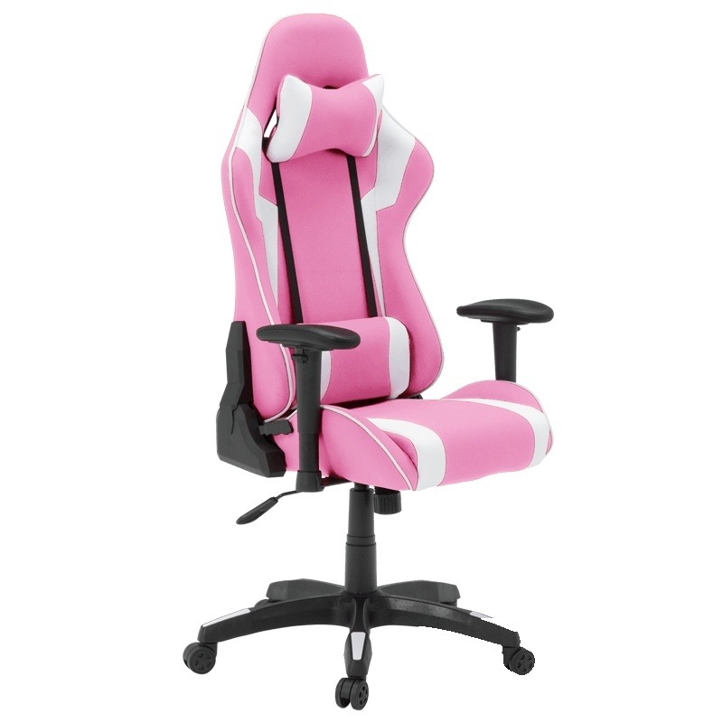 Scaun gaming Carmen 6312 - alb - roz
