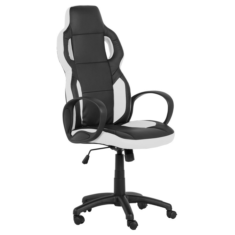 Scaun gaming Carmen 7510 - negru-alb