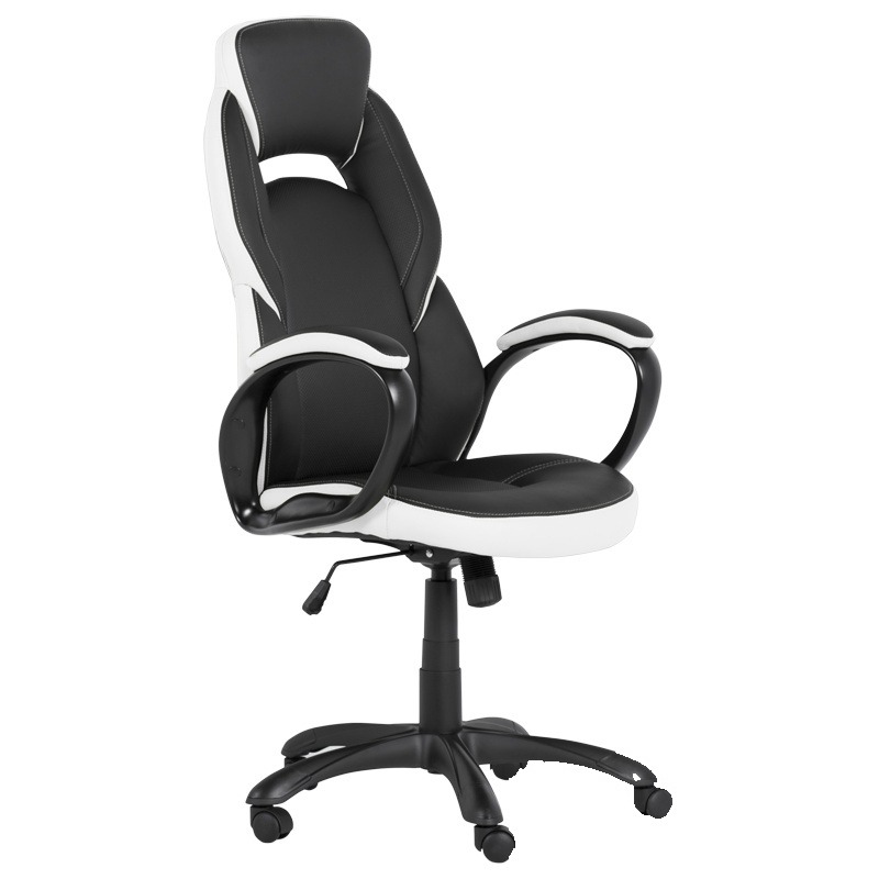 Scaun gaming Carmen 7511 - negru-alb