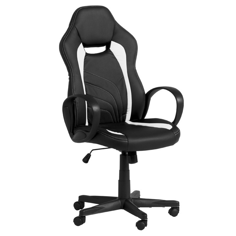 Scaun gaming Carmen 7525 - negru-alb