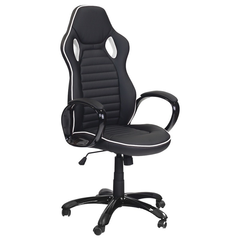 Scaun gaming Carmen 7502 - negru-alb