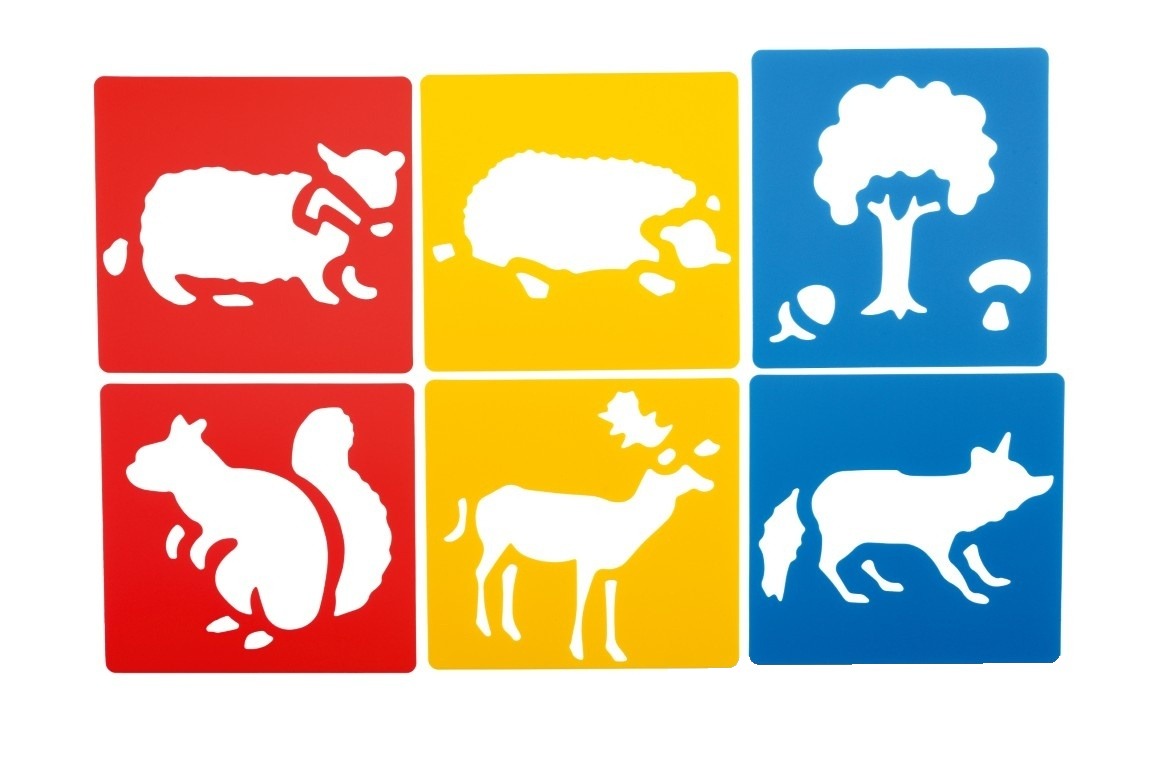 Șabloane Animale de pădure, 15 cm