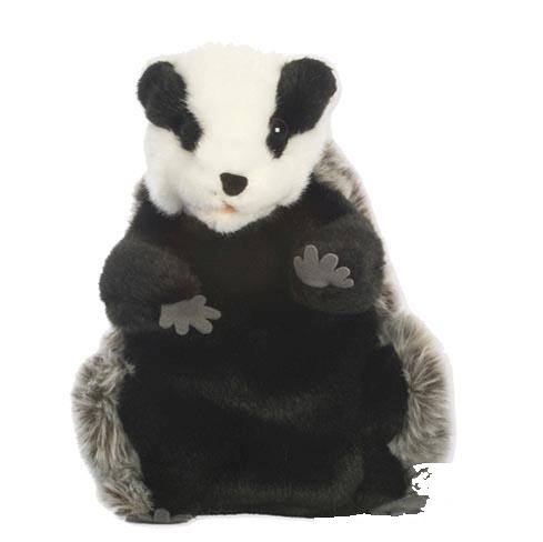 Papusa de teatru Bursucul, seria animale europene, 25 cm