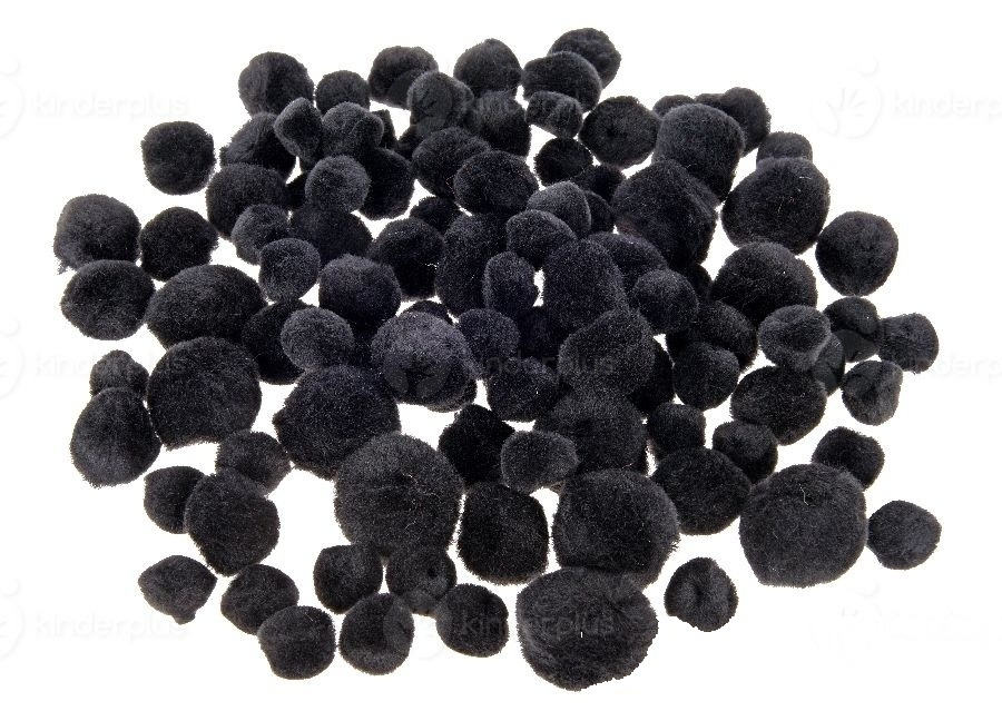 Pompoane 100 buc negre