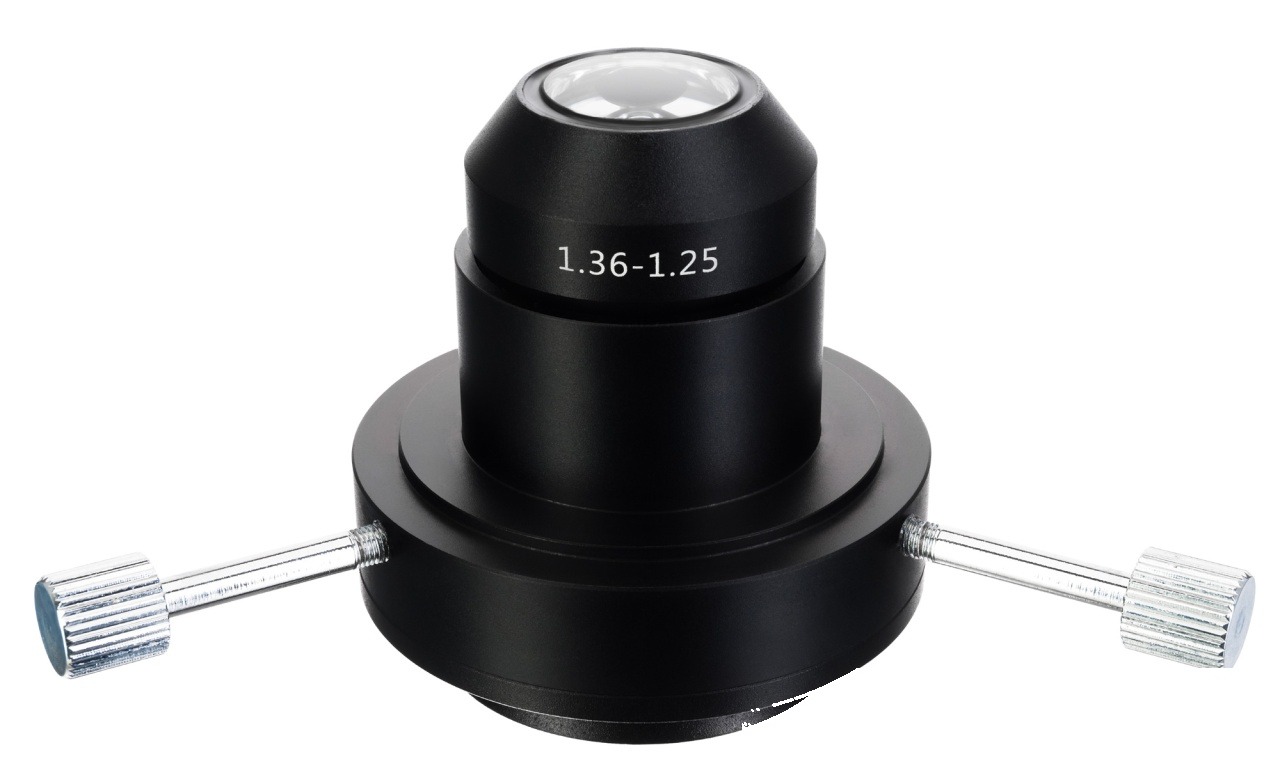Condensator câmp întunecat MED (cu imersie, NA 1,36–1,25) pentru microscoape MED 30/35/40/45