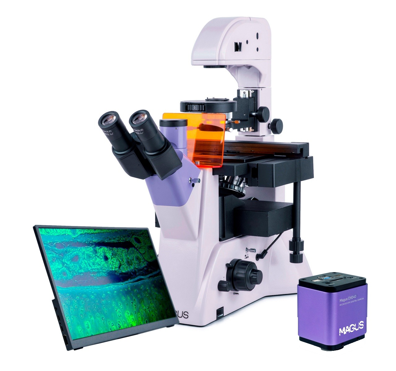 Microscop digital inversat cu fluorescență Lum VD500L LCD