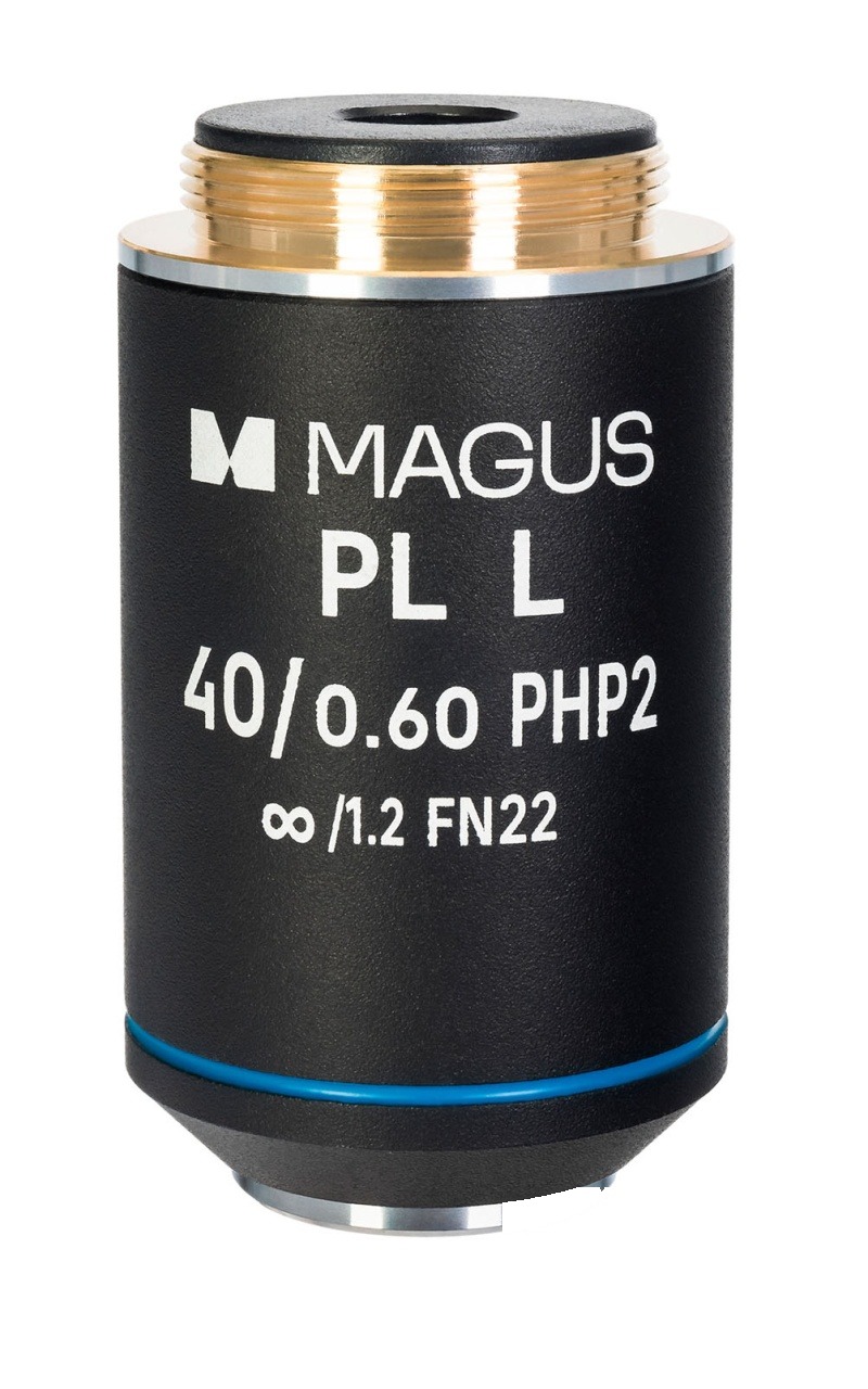 Obiectiv 40HP 40x/0,60 Plan L Phase PHP2 ∞/1,2 WD 3,5 mm — planacromatic cu contrast de fază
