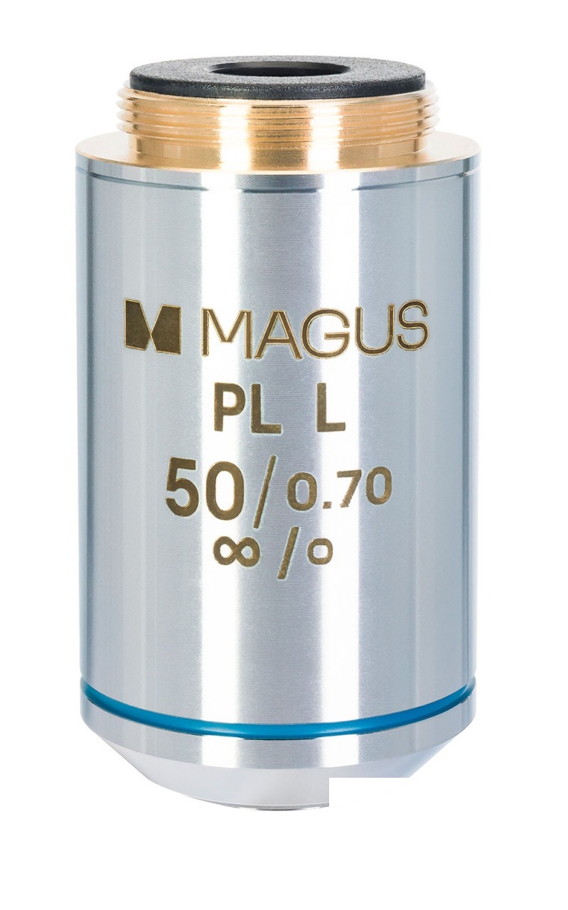 Obiectiv 50PLL 50×/0,70 Plan L WD 3,68 mm pentru microscop metalurgic