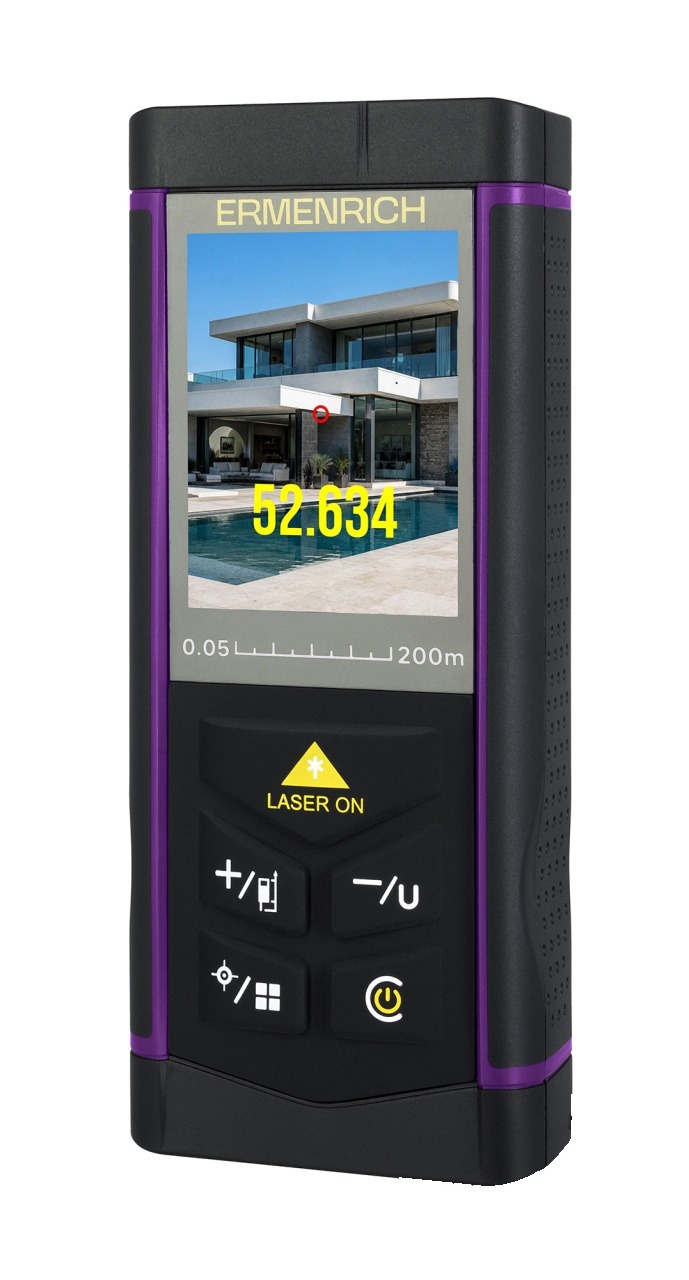 Telemetru laser PRO LR200 cu cameră, 0,5–200 m