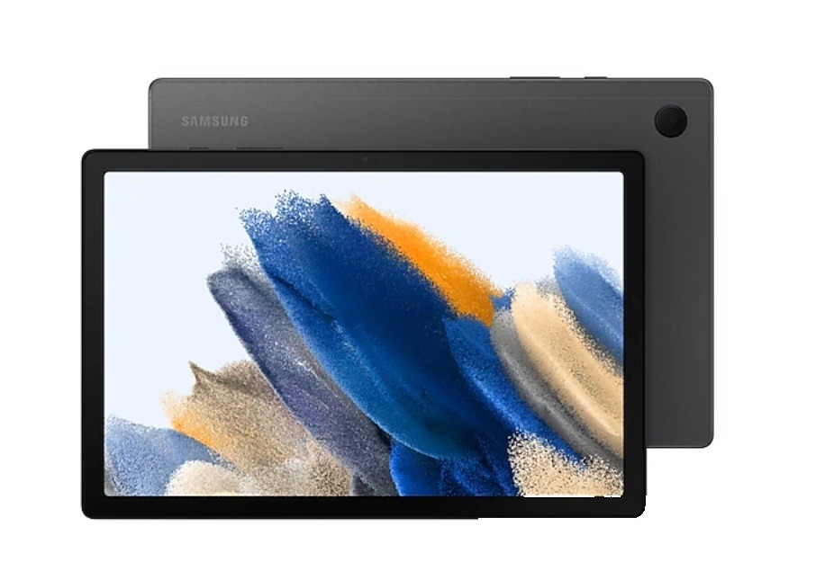 Samsung Galaxy Tab A8 WIFI 10.5" tabletă cu memorie de 64 GB, procesor Octa-Core, 4 GB RAM, Bluetooth 5.0, cameră principală 8.0 MP și cameră selfie 5.0 MP, baterie 7040 mAh, sistem de operare Android 10, culoare gri.