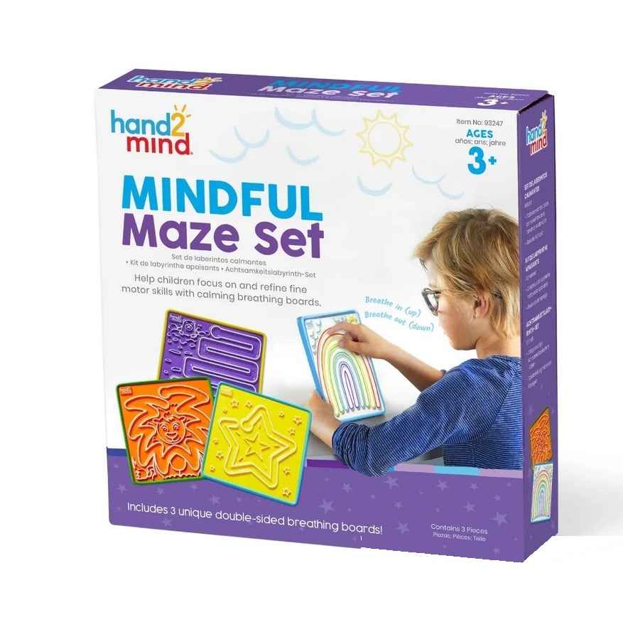 Labirinturi tactile pentru concentrare, 3 buc