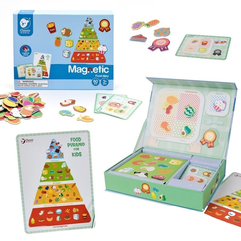 Joc de puzzle magnetic Alimentație sănătoasă