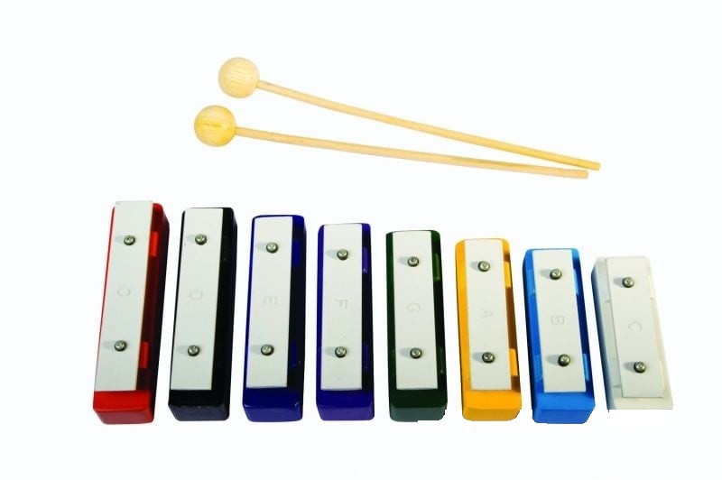 Xilofon cu 8 plăcuțe individuale