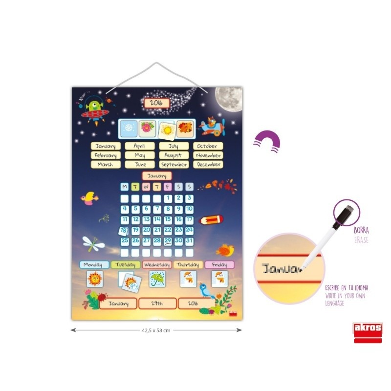 Calendar magnetic pentru copii
