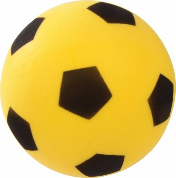 Minge de fotbal - ușoară, spumă, galbenă
