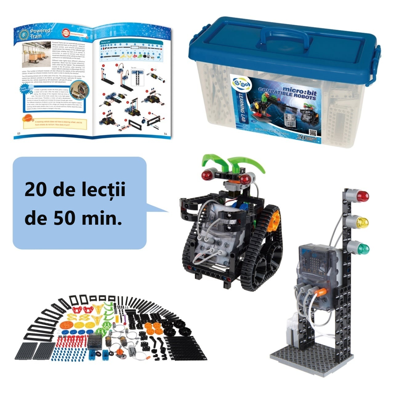 Roboti compatibili Micro:bit - Set de cursuri de educație STEM
