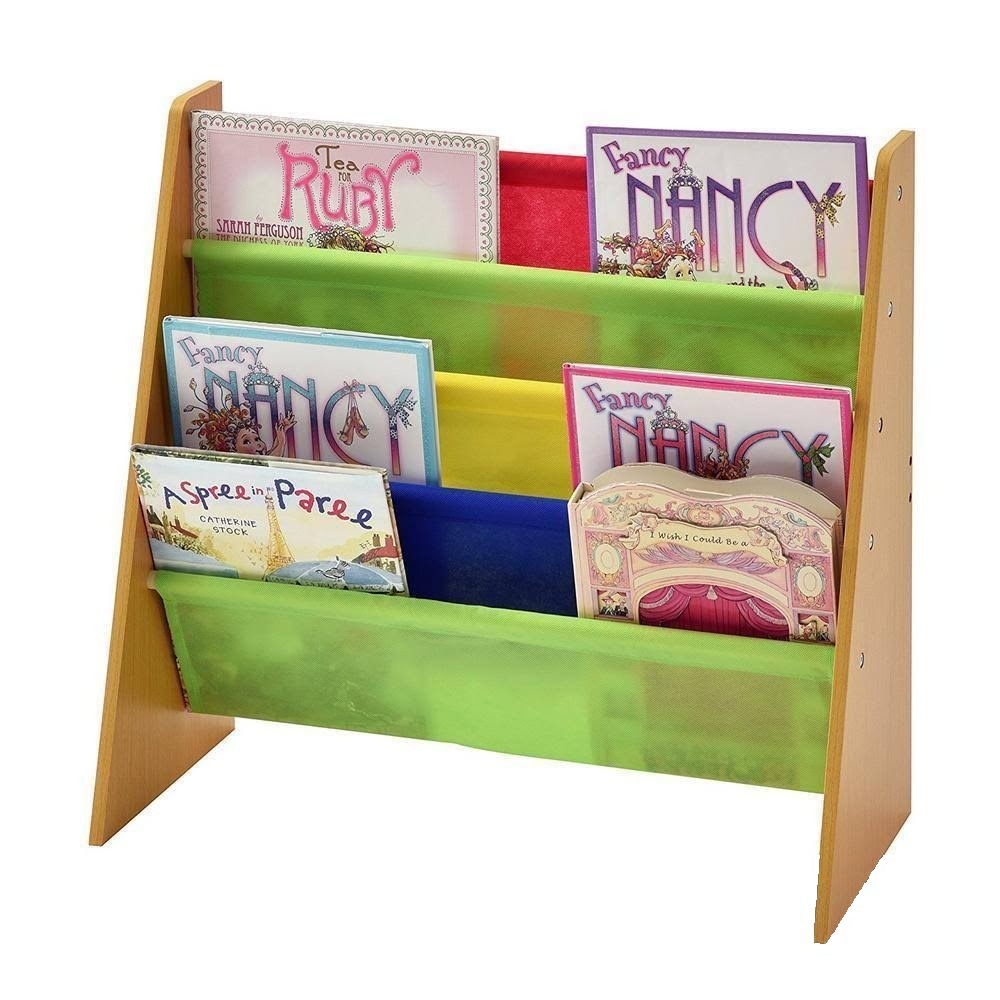 Etajeră pentru copii pentru cărți și jucării, organizator de depozitare, bibliotecă - colors