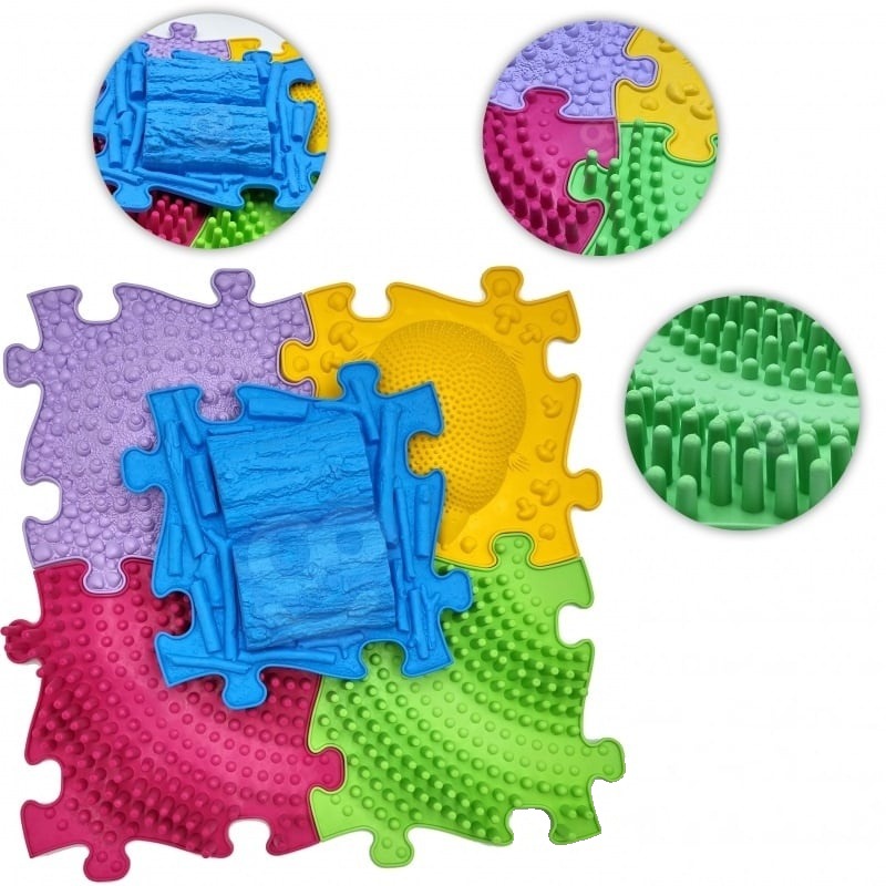 Covoraș senzorial Puzzle ortopedic 5 buc.