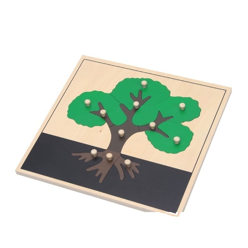 Puzzle botanic din lemn - copac