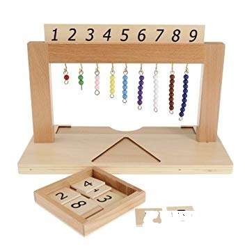 Ramă Montessori pentru înșirat - de la 1 la 9