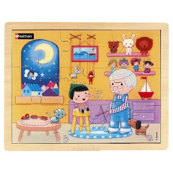 Pinocchio - puzzle din lemn 9 piese