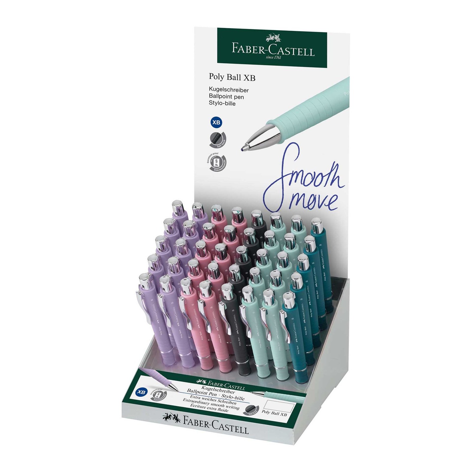 Pix Faber-Castell Poly Ball XB, automat, 40 bucăți display