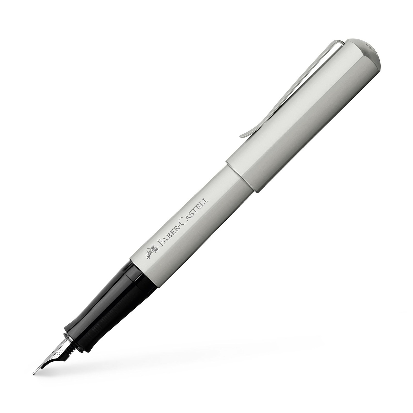 Faber-Castell Stilou Hexo, M, argintiu mat