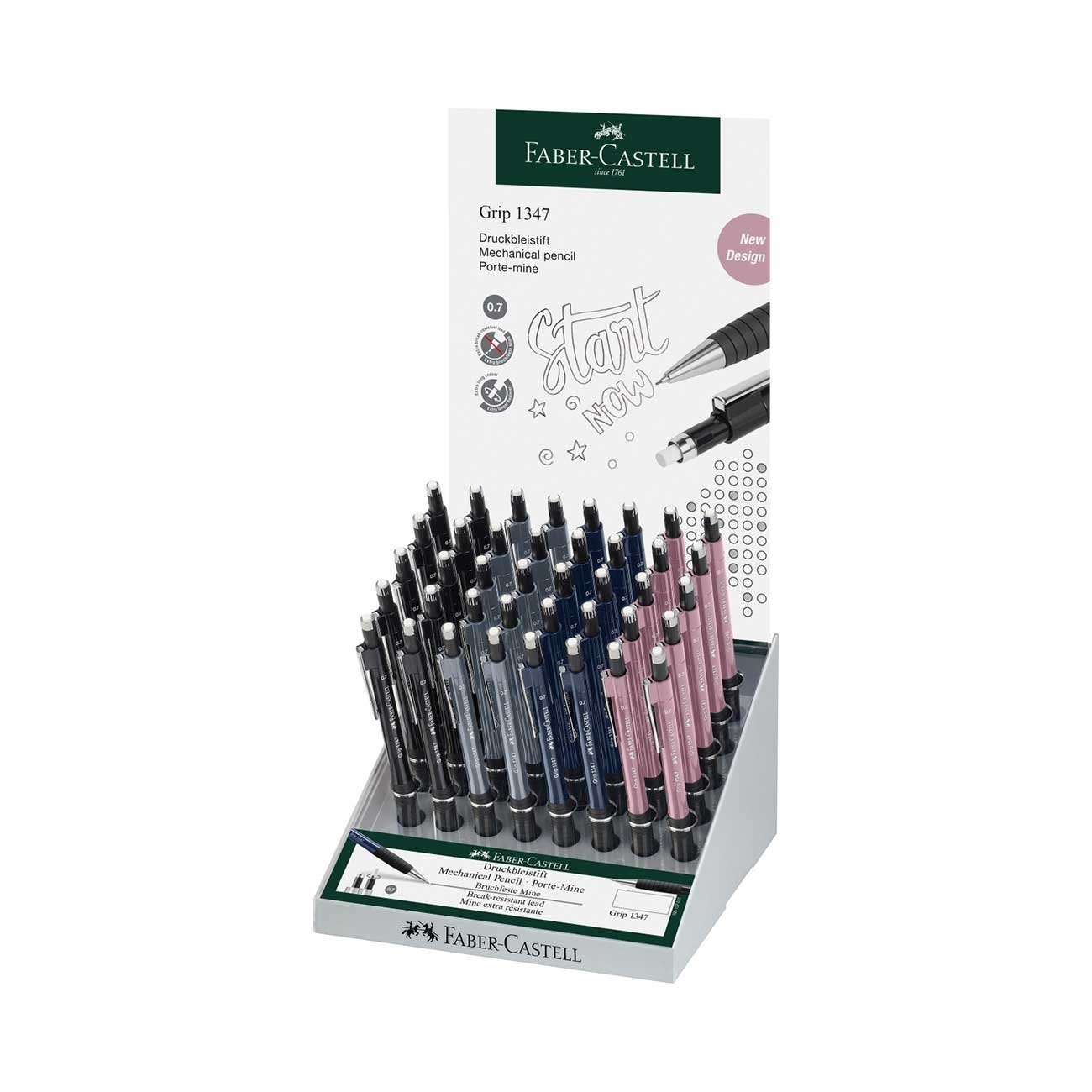 Faber-Castell Creion mecanic Grip 1347 Urban, 0,7 mm, 40 bucăți