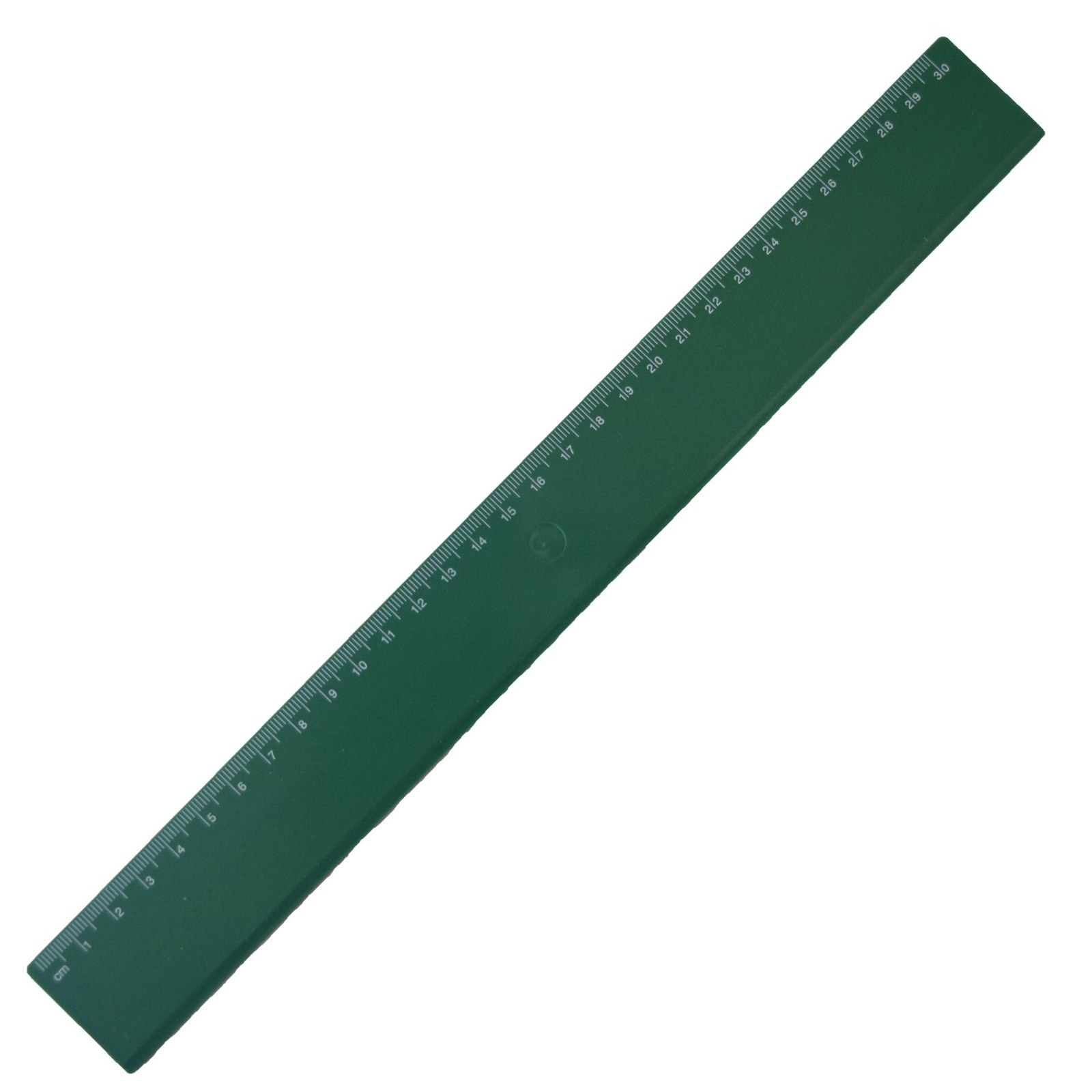 Riglă din plastic verde, 30 cm, 100 bucăți