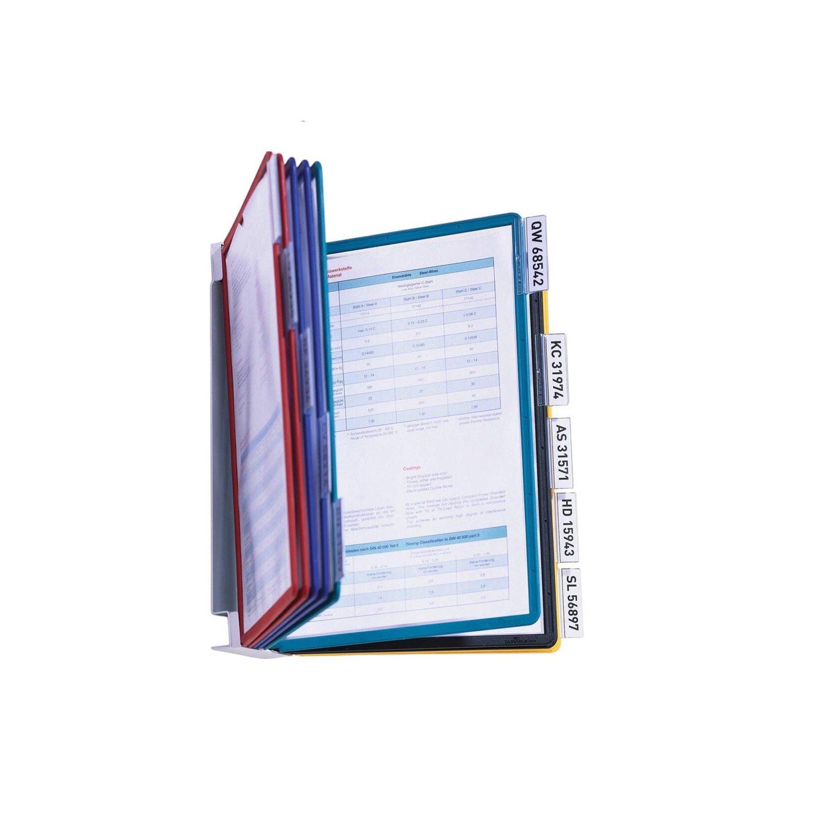 Durable Sistem informativ Vario Wall, A4, 10 buzunare, asortat