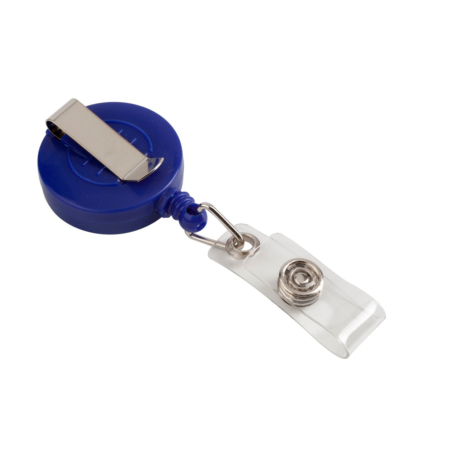 Foska Retractor ecuson tip yo-yo, rotund, albastru, 100 bucăți