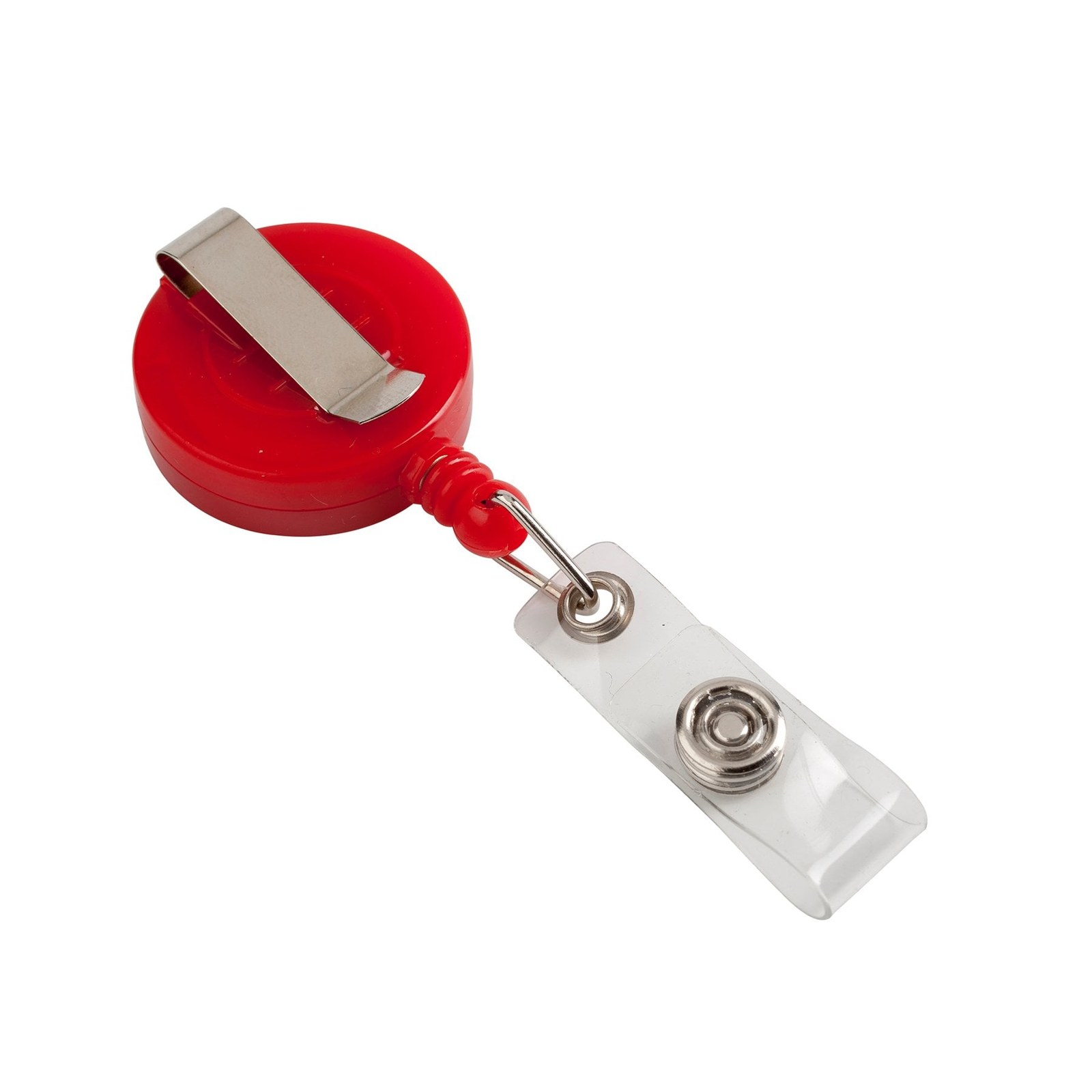 Retractor Foska pentru ecuson, rotund, roșu, 100 bucăți