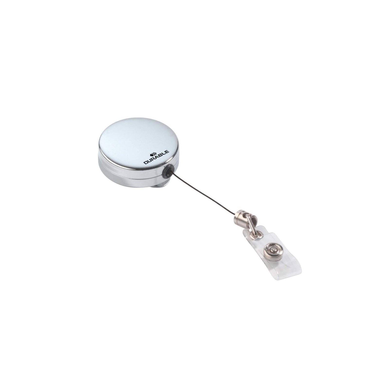Retractor Durable Chrome pentru ecuson, metalic, cu clips, 10 bucăți