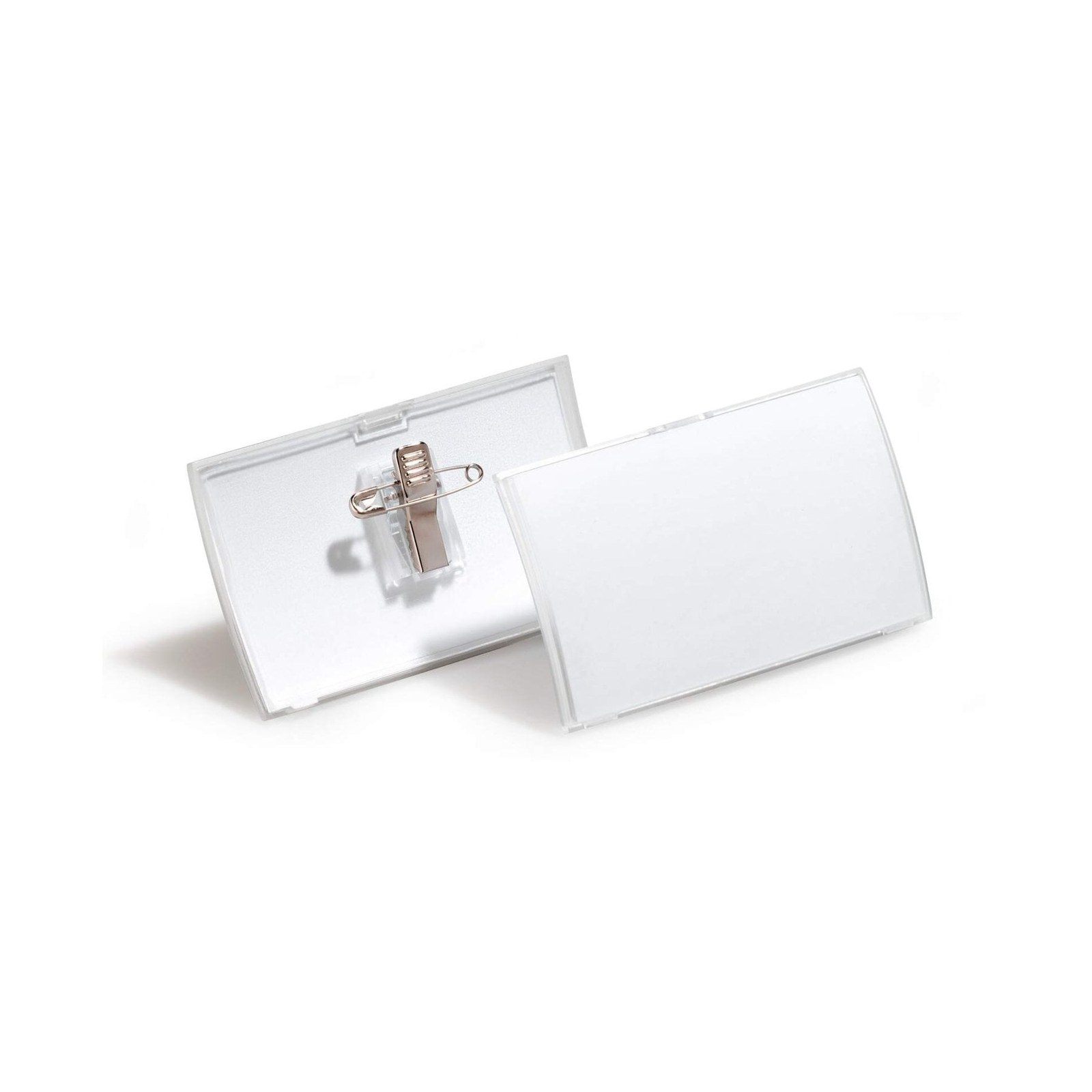 Ecuson Durable Click Fold, cu ac și clips, orizontal, 40 x 75 mm, 25 bucăți