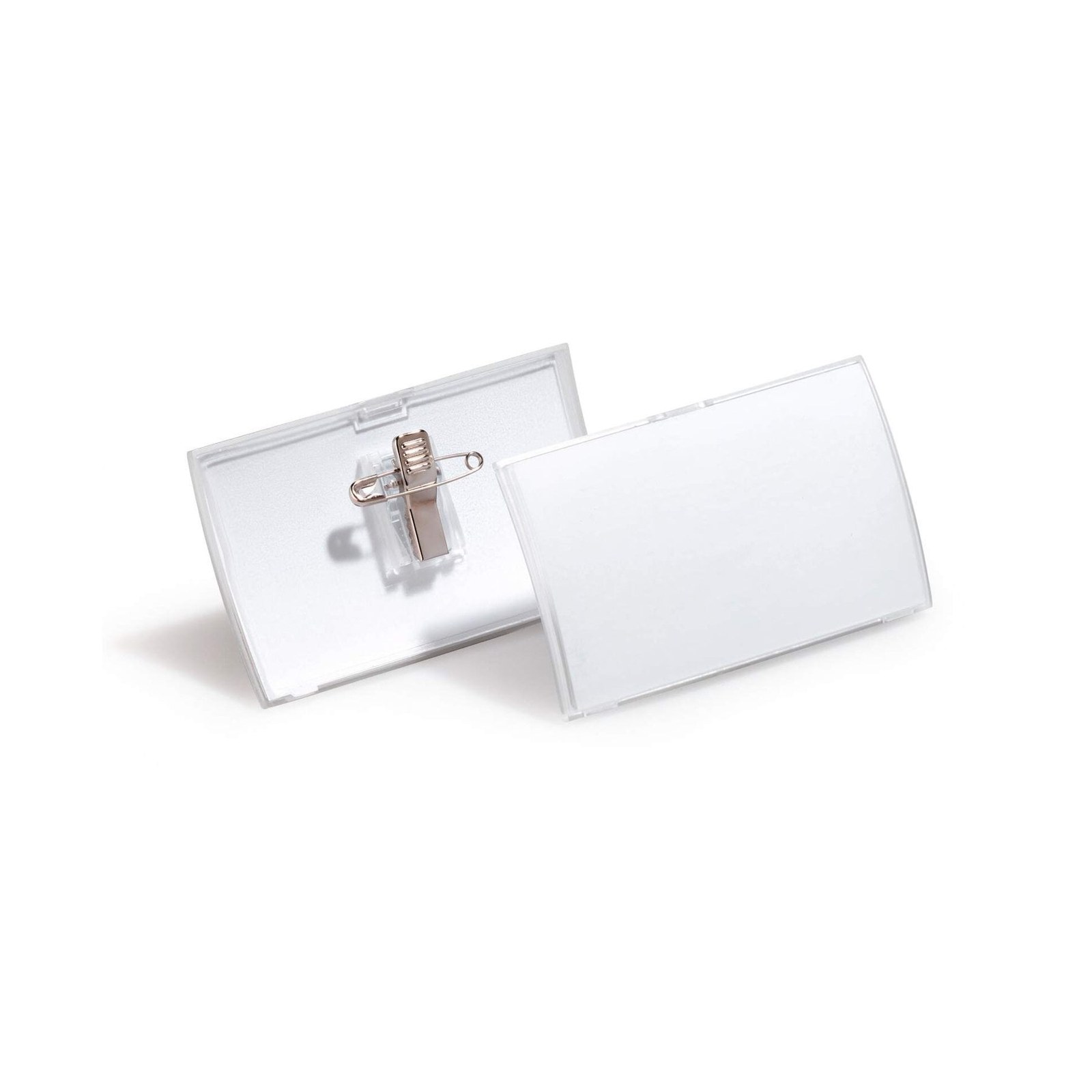 Ecuson Durable Click Fold, cu ac și clips, orizontal, 54 x 90 mm, 25 bucăți