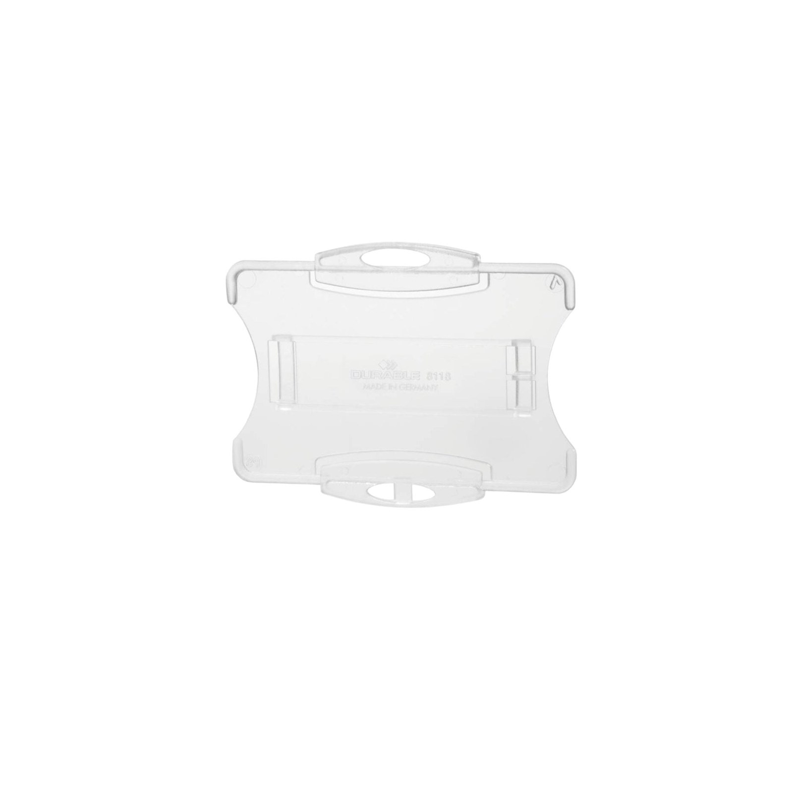Ecuson Durable, orizontal, pentru 1 card, transparent, 10 bucăți