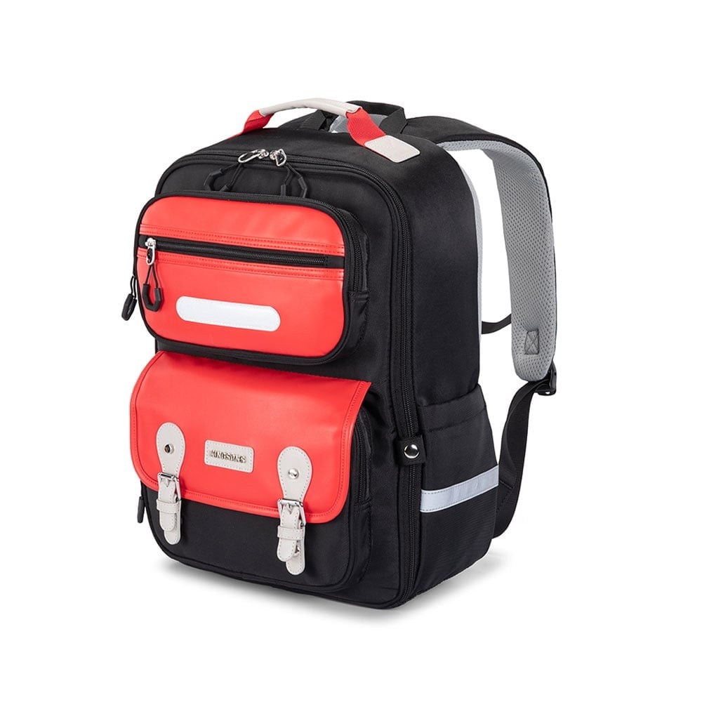 Ghiozdan Kingsons Safeback Junior, școlar, negru