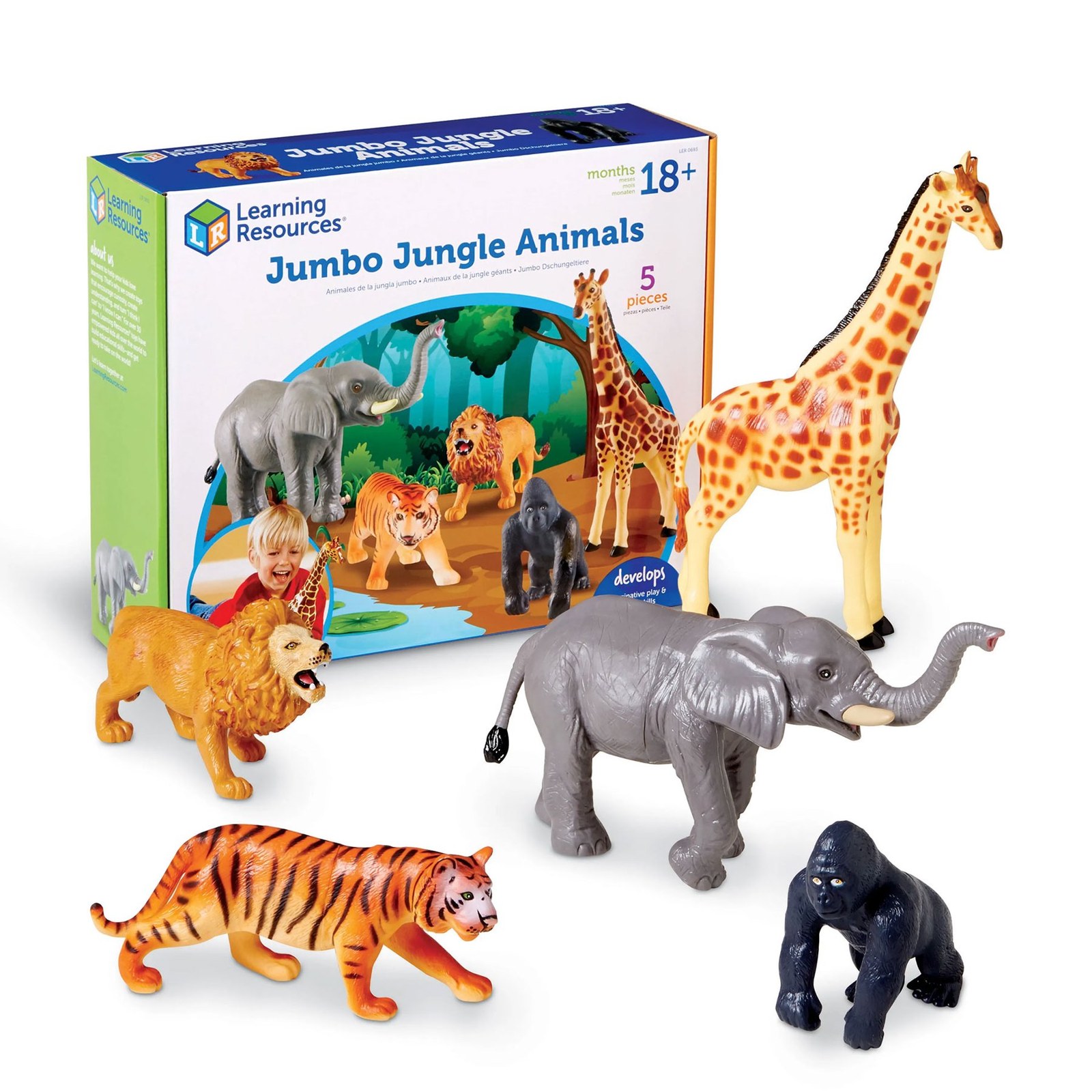 Set figurine Learning Resources, animale exotice, 5 bucăți