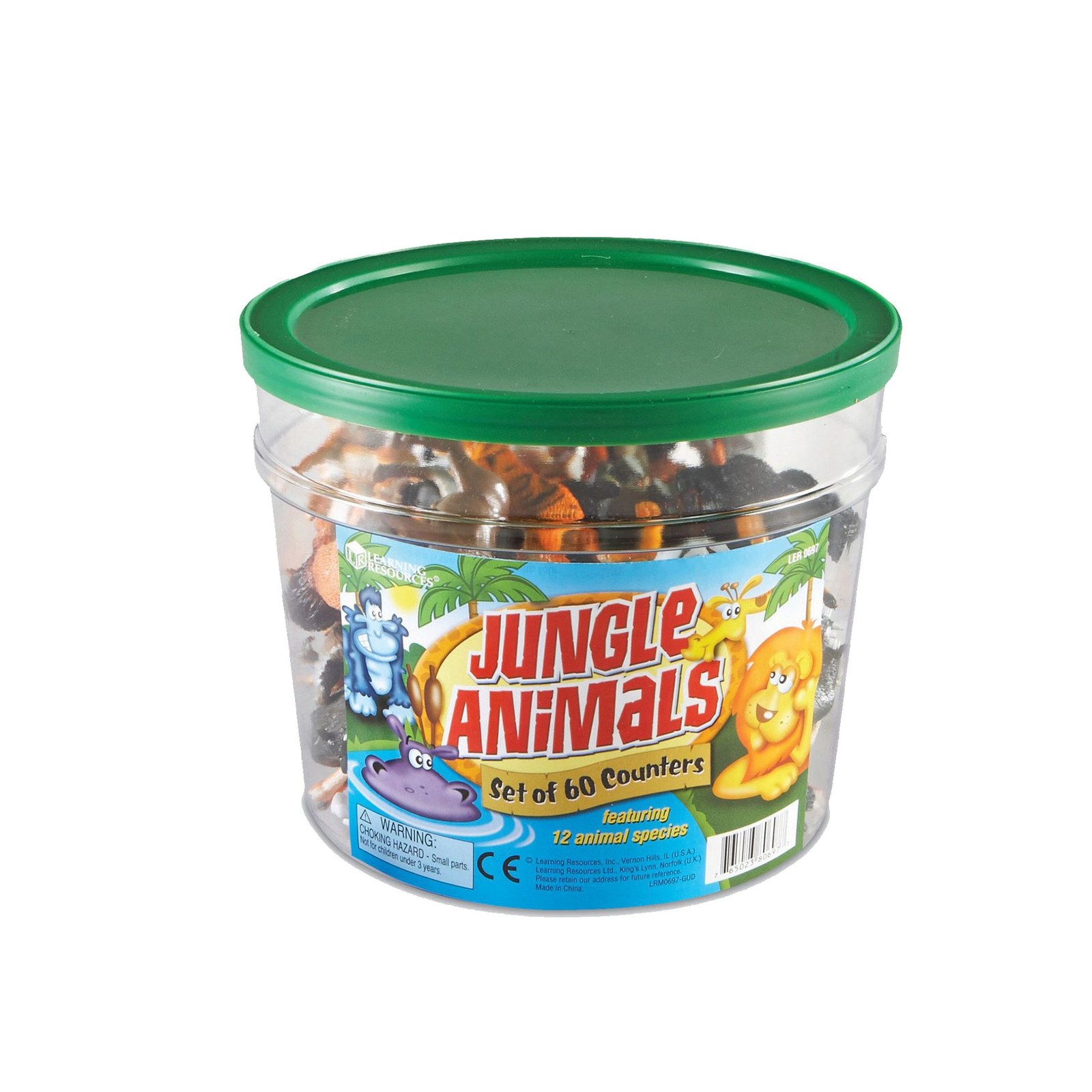Learning Resources Set figurine Animale din junglă, 60 bucăți