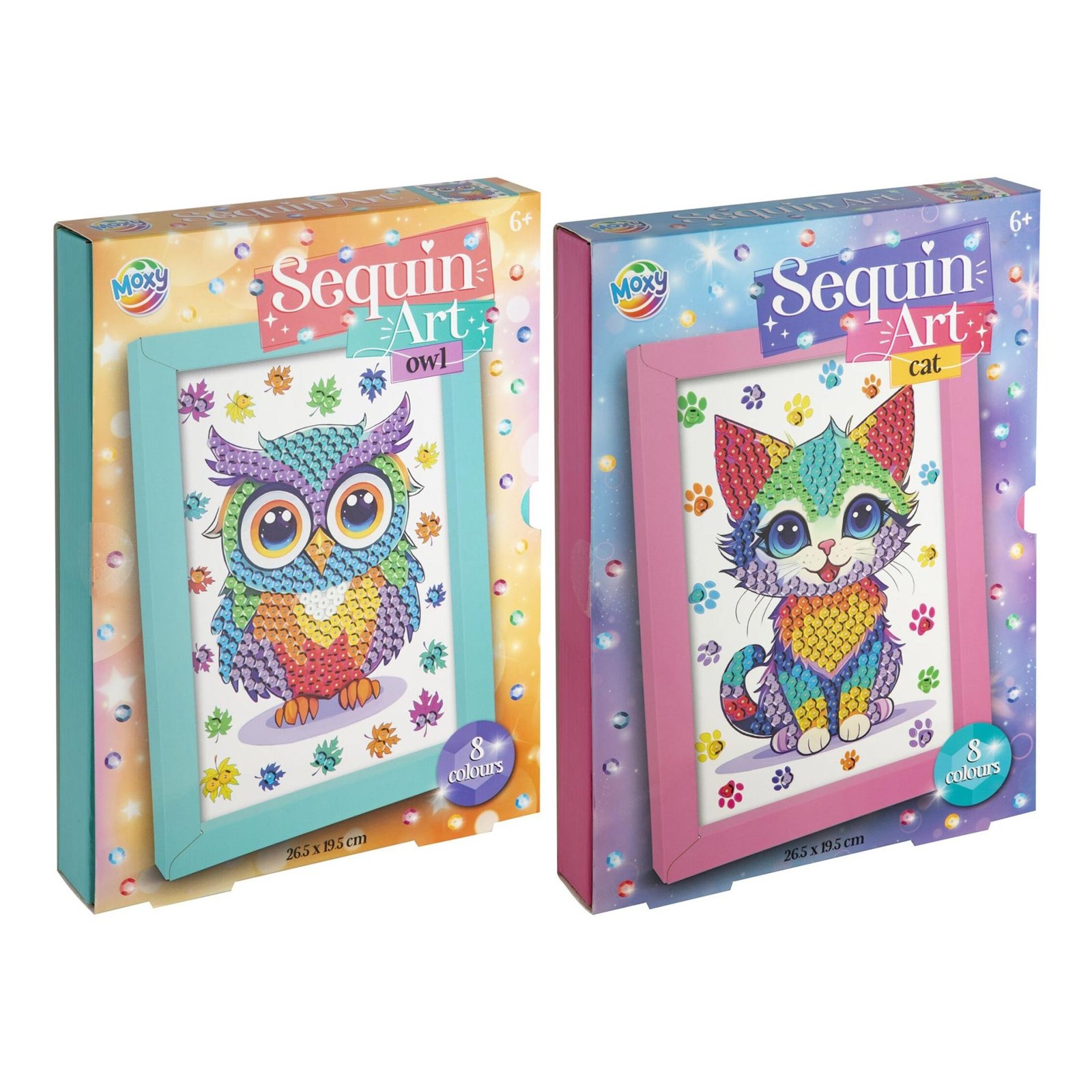Moxy Set de pictat cu mărgele cu ramă, 26 x 19 cm, modele asortate, 8 bucăți