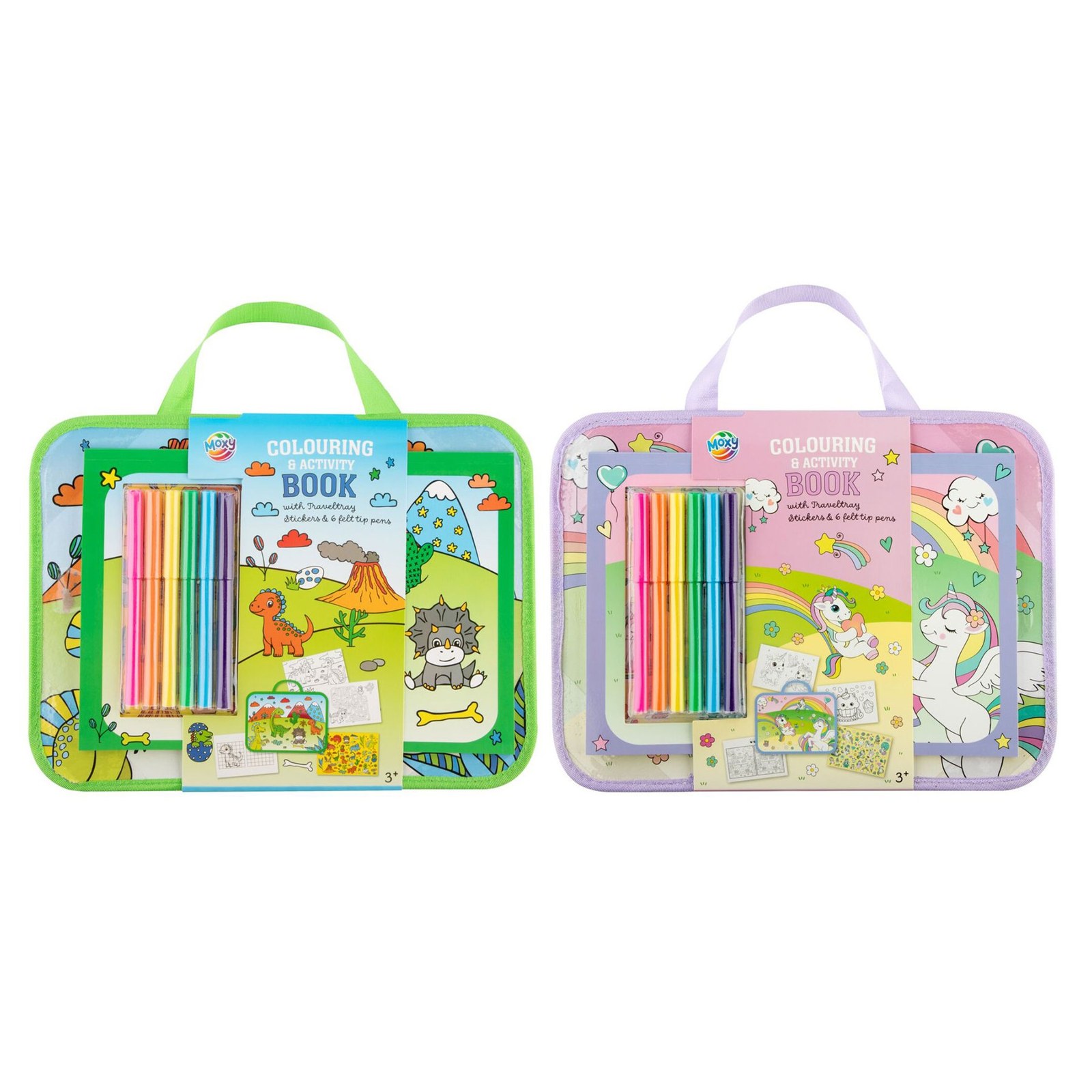 Moxy Set de colorat și activități de călătorie, asortat, 12 bucăți
