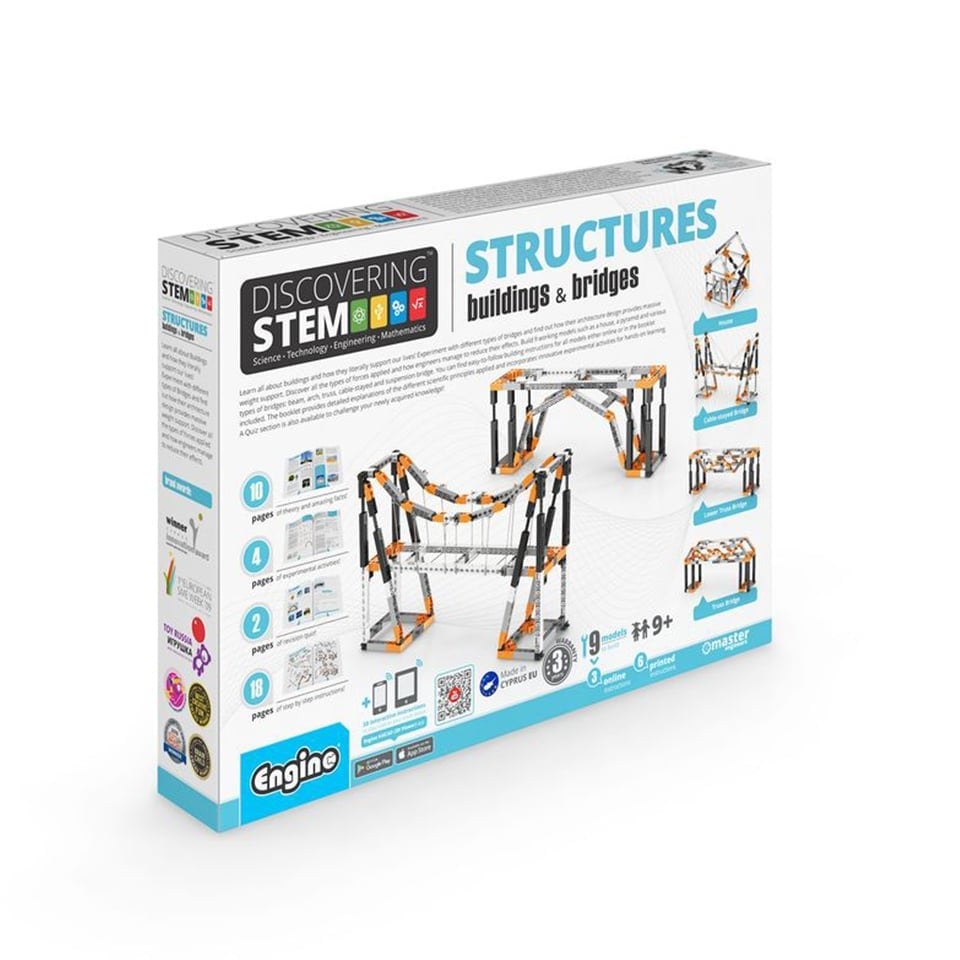 Engino Set construcție STEM Structures, Clădiri și poduri