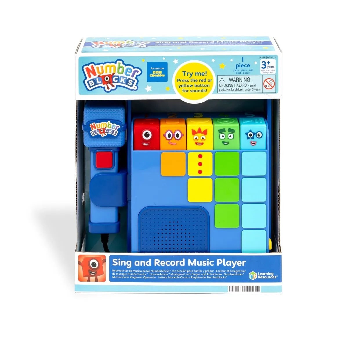 Jucărie muzicală Learning Resources Numberblocks, Cântă și înregistrează