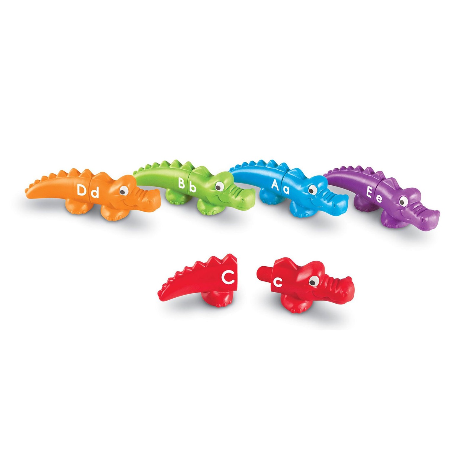 Set aligatori Learning Resources pentru asamblare cu litere engleze, 13 piese