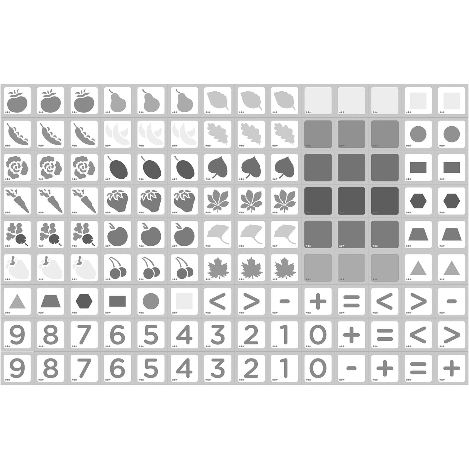 Nowa Szkola Set matematică, magnetic, pentru sortare și numărat, 125 piese