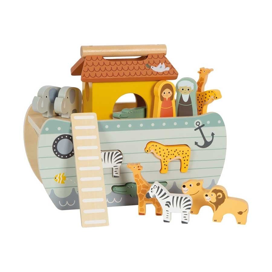 Small Foot Arca lui Noe, set din lemn pentru sortare, 27x14x21 cm