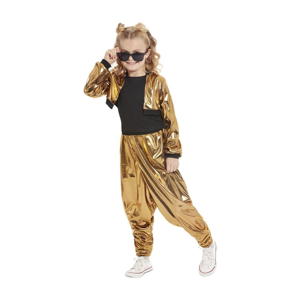 Costum Hammertime anii 80, pentru fetițe, mărimea M, auriu